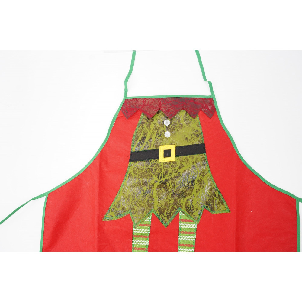 Sort Craciun adulti, model elf, poliester, rosu — 4