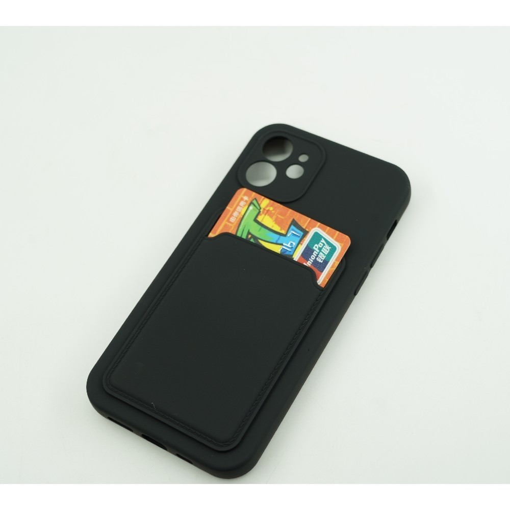Husa protectie cu suport card compatibila cu Huawei P Smart 2021 Negru — varianta 2
