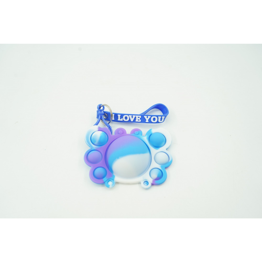Jucarie senzoriala antistres, tip Pop-It!, cu breloc, model Crab, multicolor — varianta 3