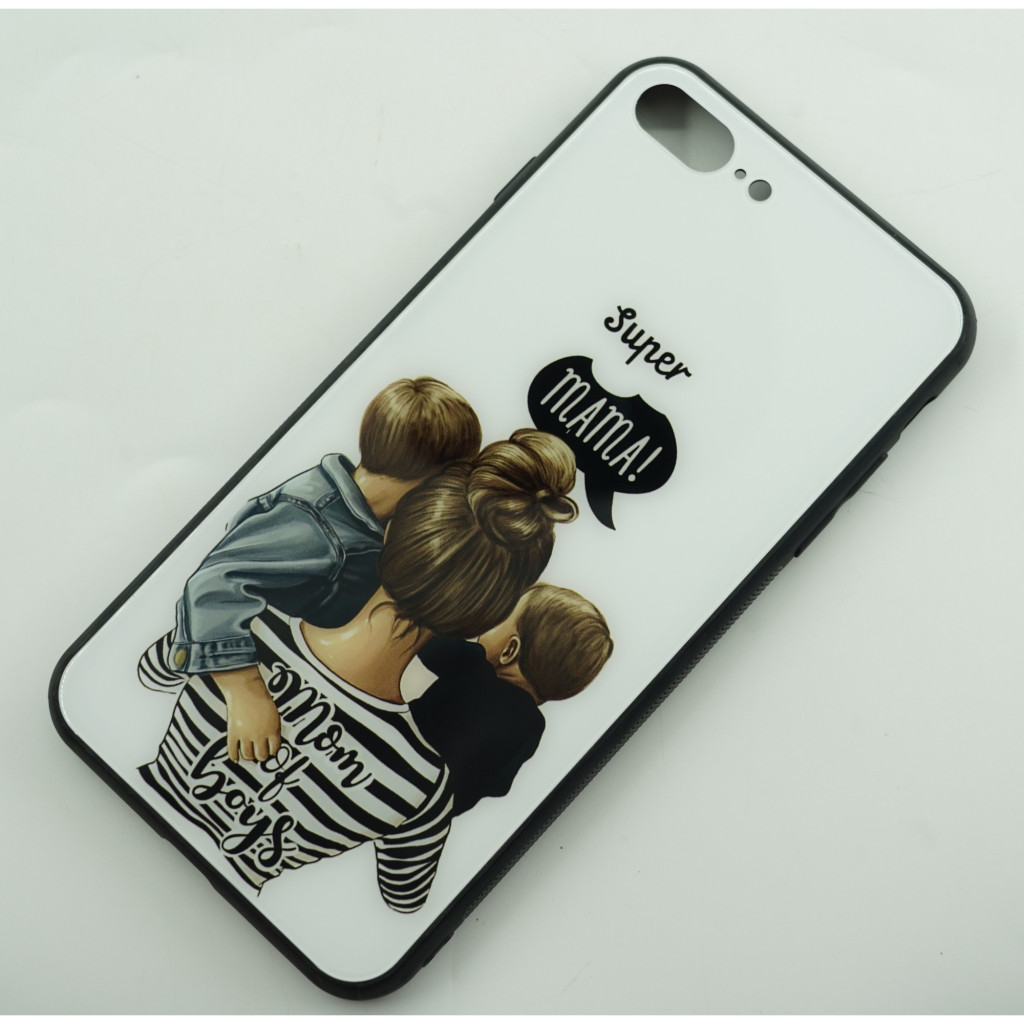Husa Apple iPhone 12 Pro, Printed Glass, sticla + TPU, model Super Mom — varianta 2