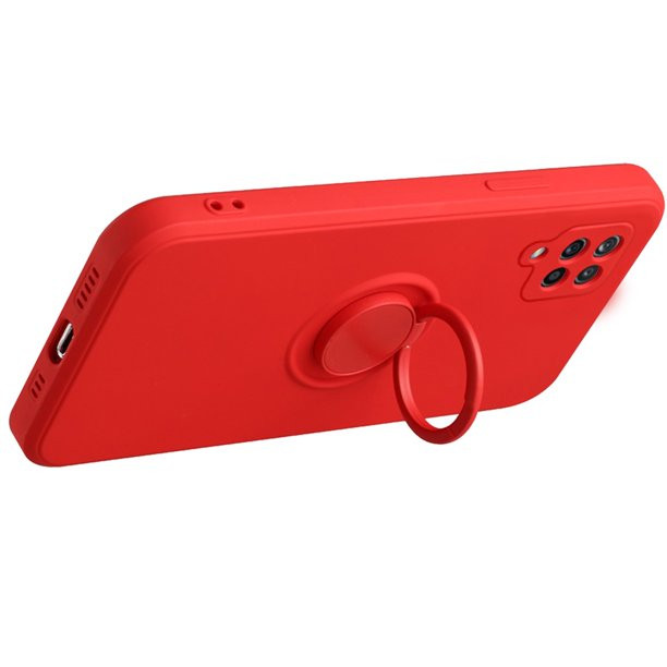 Husa protectie Finger Ring pentru Samsung Galaxy A12, rosie — varianta 2