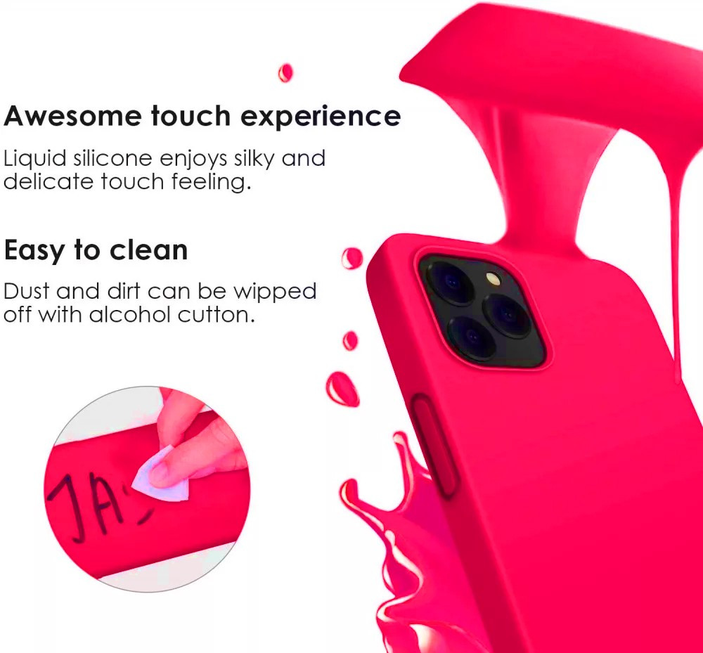 Husa Samsung Galaxy A20e Luxury Silicone, catifea in interior, roz ciclam — varianta 4