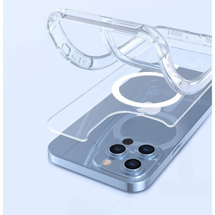 Husa de protectie Apple iPhone 14, compatibila MagSafe, transparenta — 5