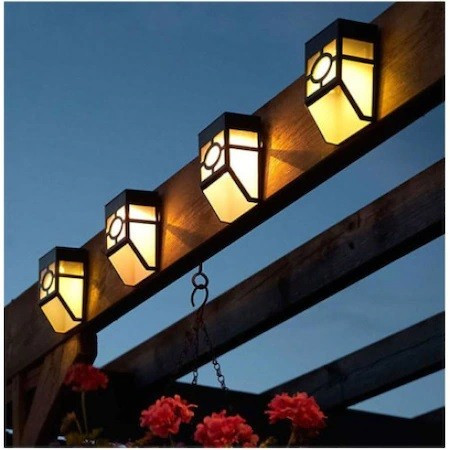 Lampa solara cu senzor geometric, IP65, lumina alb cald — varianta 5