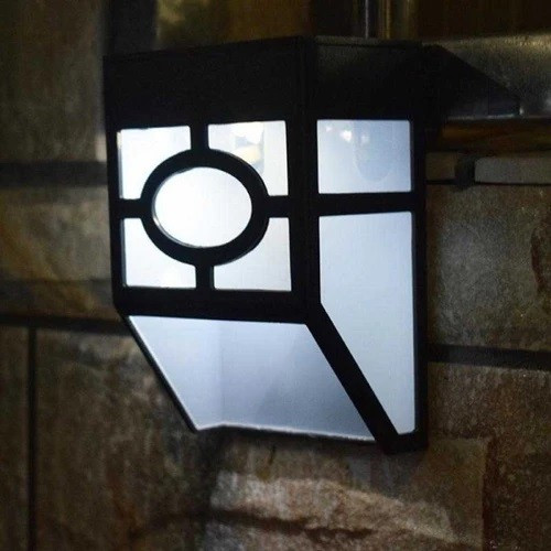 Lampa solara cu senzor geometric, IP65, lumina alb rece — varianta 4