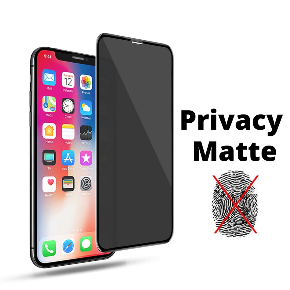 Folie de sticla Apple iPhone 14 Plus / 13 Pro Max, Full Glue Mate Privacy, margini negre, mata — varianta 2