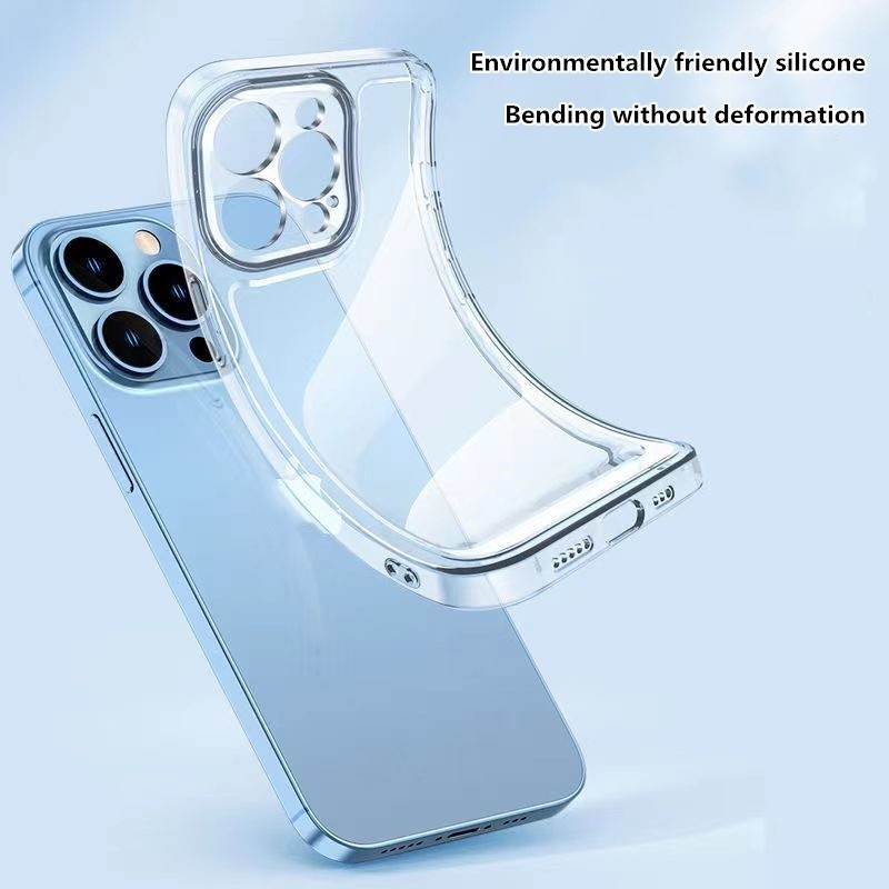 Husa de protecție Apple iPhone 14 Pro, protectie camere, TPU transparent, grosime 2 mm — varianta 2