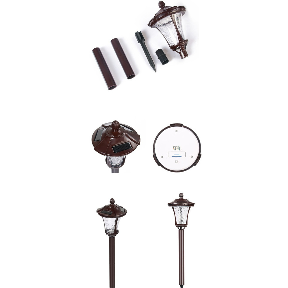 Lampa solara cu prindere in pamant, inaltime 65 cm, alb rece — varianta 2