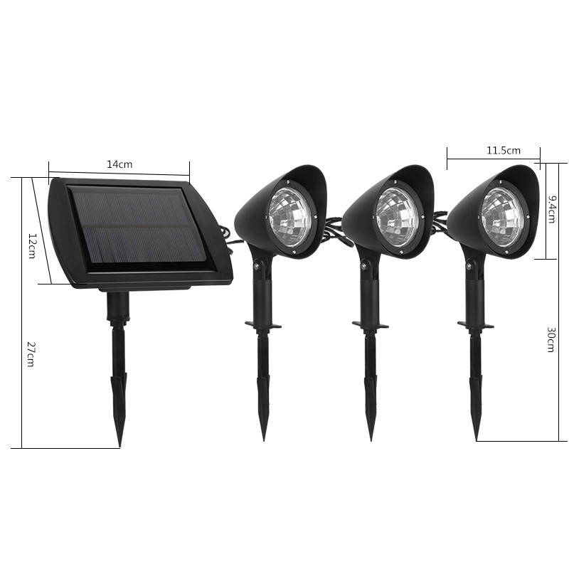 Lampa solara decoratiune pentru gradina, model 3 felinare, alb rece — varianta 5