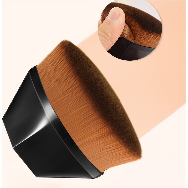 Pensula kabuki plata pentru fond de ten, neagra — varianta 4