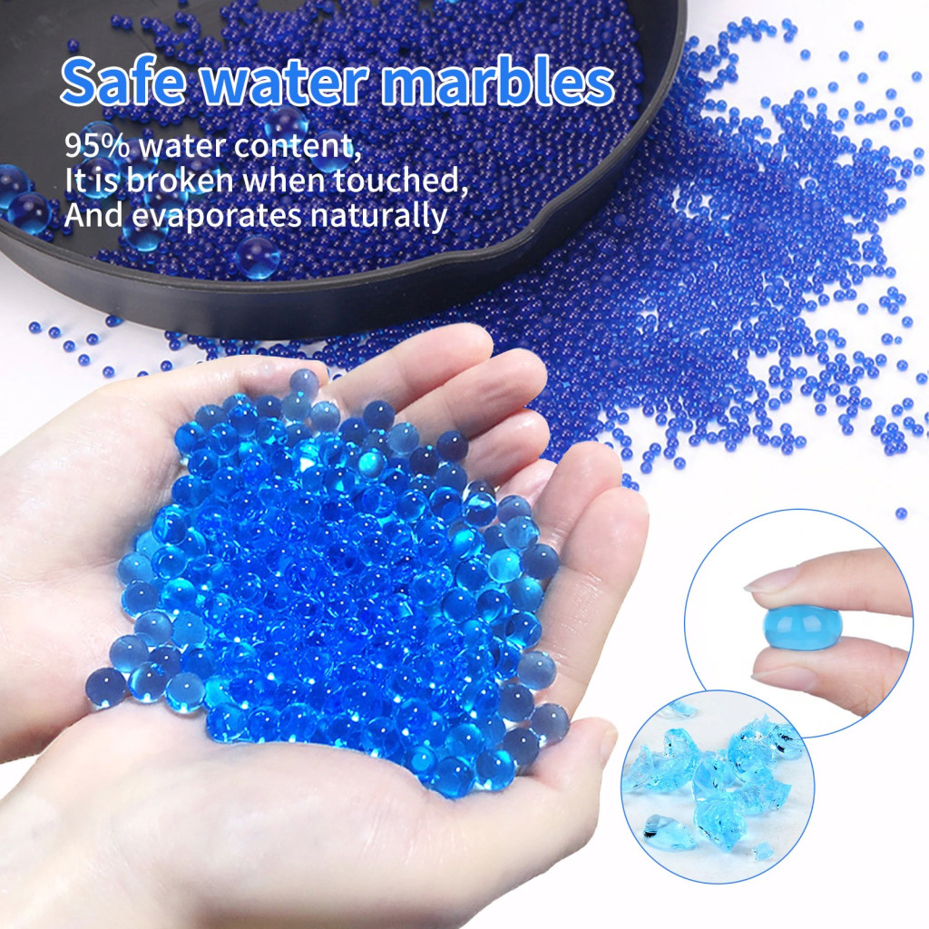 Mitraliera de jucarie cu bile de hidrogen de gel, electrica, 5000 bile incluse, ochelari protectie, MP9, crem — varianta 6