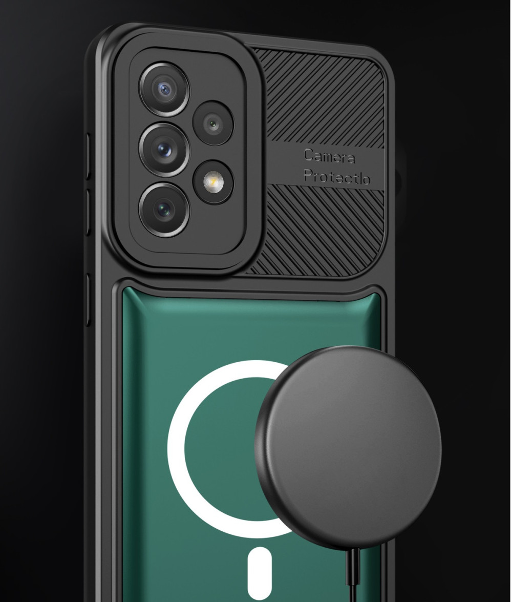 Husa Samsung Galaxy A23 5G, Urban Series, prindere suport auto magnetic, antisoc, verde inchis — varianta 3
