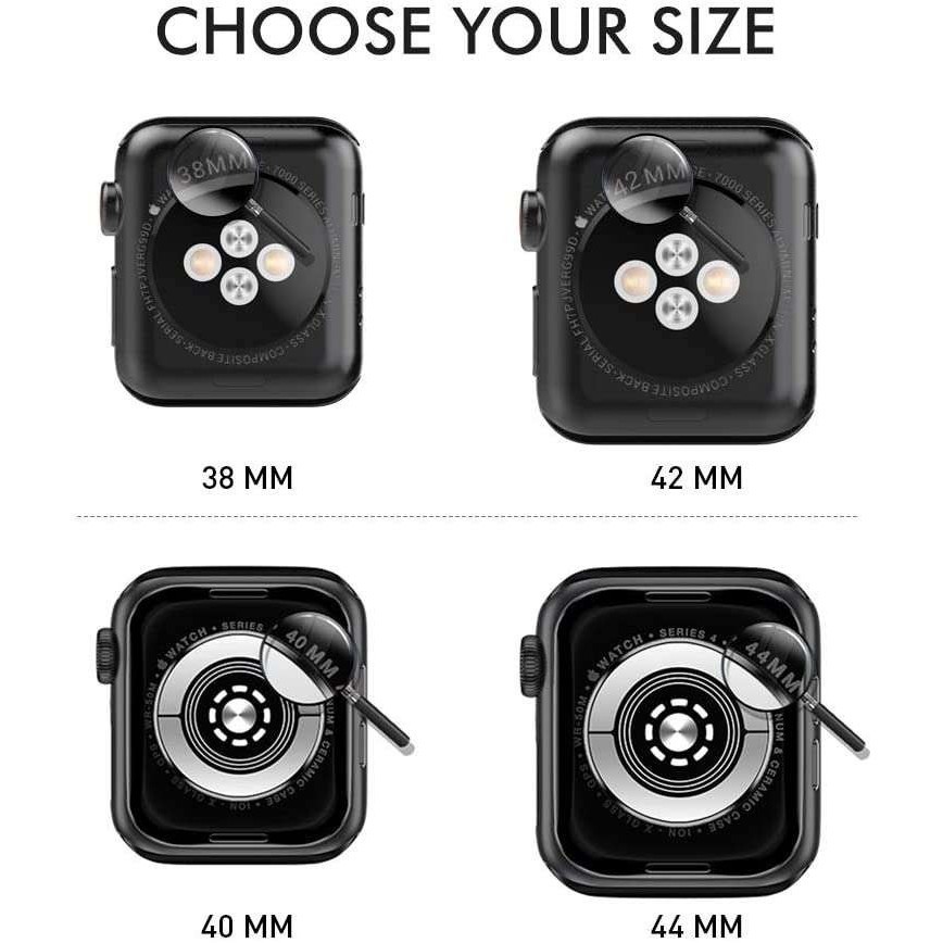 Husa Apple Watch Series 2/3 42 mm Full TPU 360°, transparenta — 4