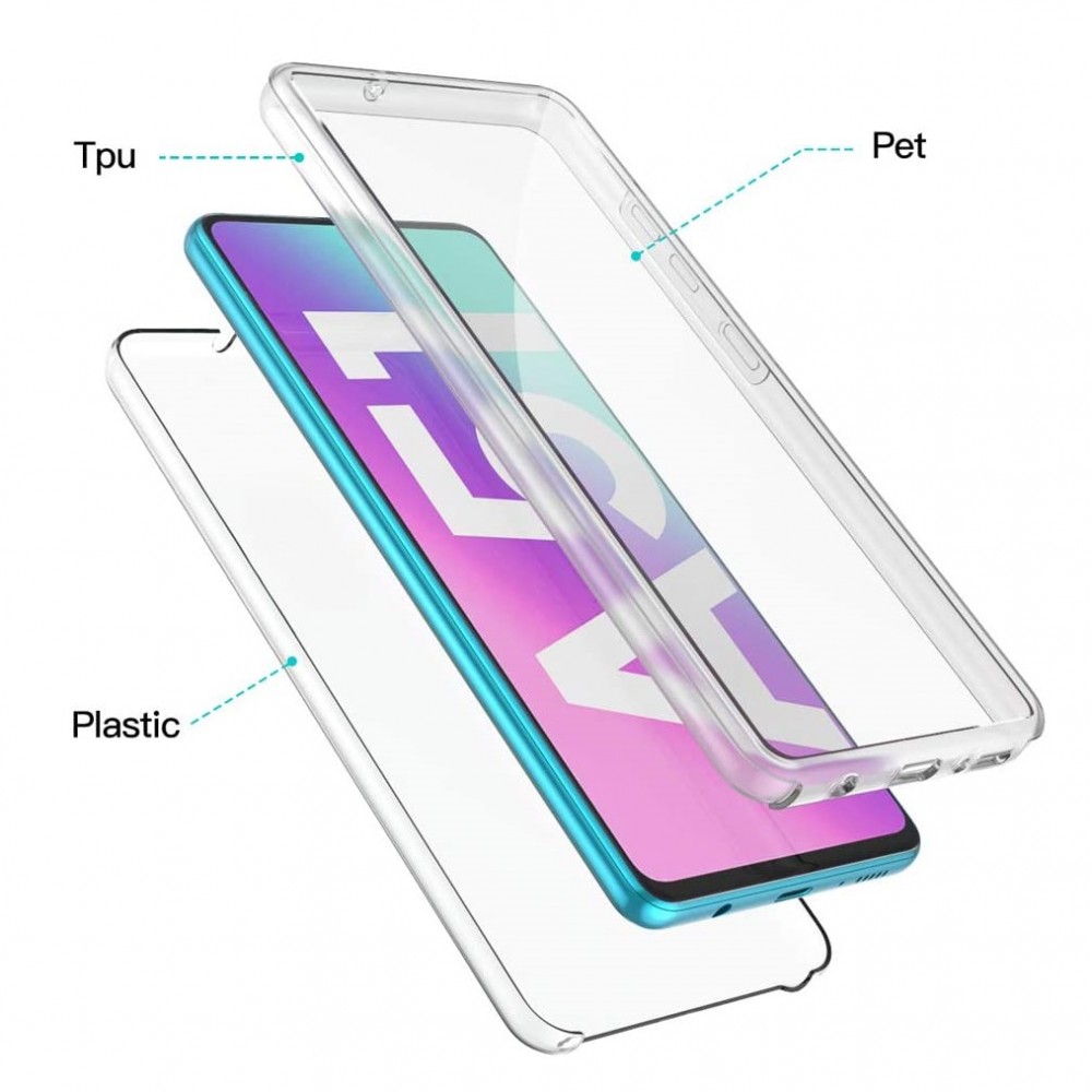 Husa protectie Samsung Galaxy A54 5G (fata + spate), Fully PC & PET 360°, transparenta — varianta 2