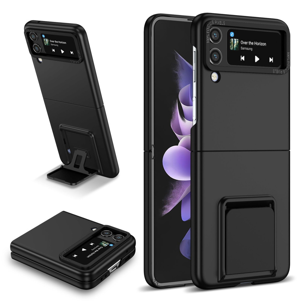 Husa protectie Samsung Samsung Galaxy Z Flip3 , policarbonat, pliere tridimensionala, stand expunere, neagra — varianta 2