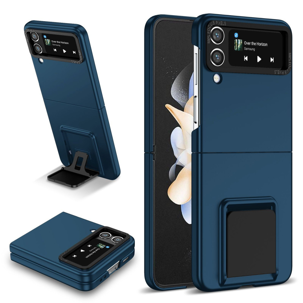 Husa protectie Samsung Galaxy Z Flip3 , policarbonat, pliere tridimensionala, stand expunere, albastra — varianta 2