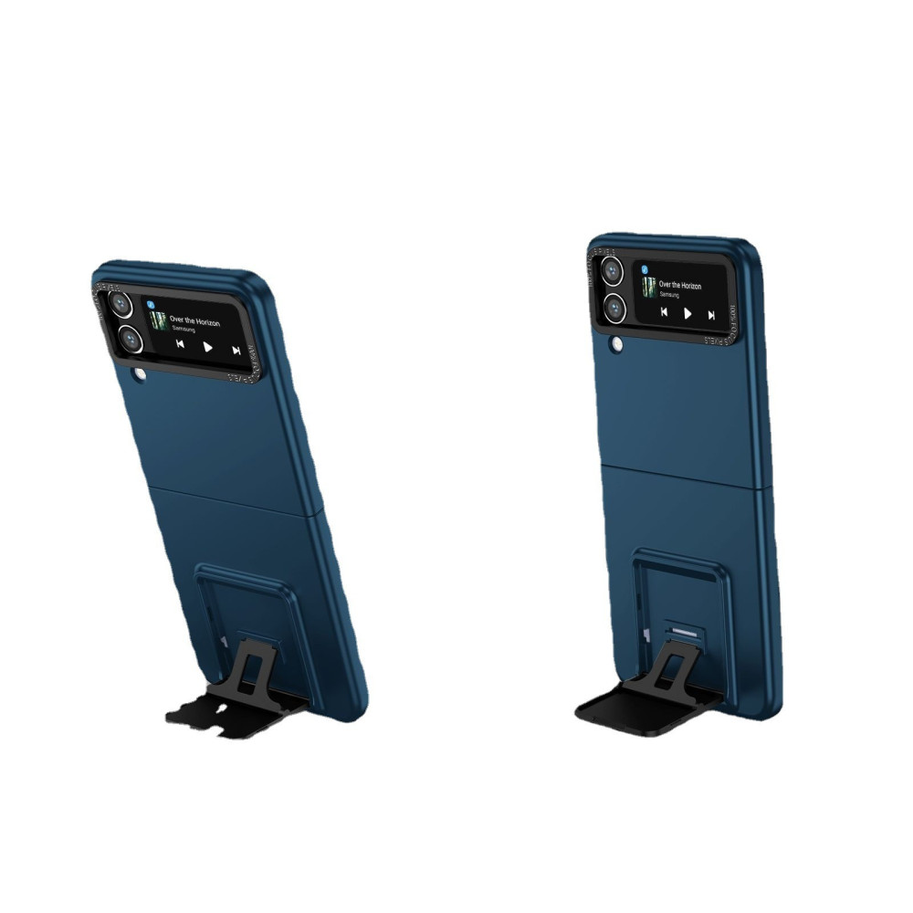 Husa protectie Samsung Galaxy Z Flip3 , policarbonat, pliere tridimensionala, stand expunere, albastra — varianta 3