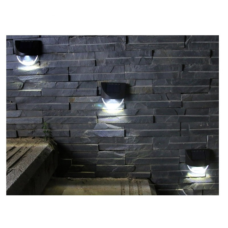 Aplica solara LED, ABS/Policarbonat, rezistent la apa IP65, 1 LED, pentru gradina, casa, balcon, terasa, 1.2V, 600mah, 8.8 x 8.5 cm, alb rece — varianta 2
