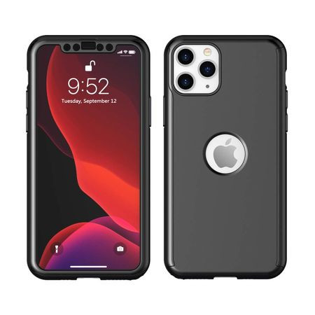 Husă Full Cover 360° pentru Apple Iphone 11 (față + spate + sticlă), neagră — varianta 3