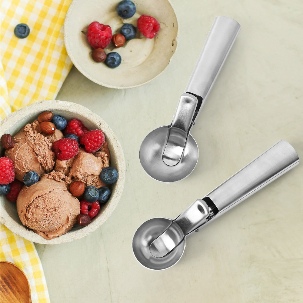 Lingura dozatoare inghetata Cool Serving, inox, argintie — varianta 5