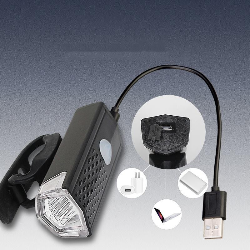 Far cu LED proiector pentru bicicleta/trotineta, reincarcabil, cablu USB inclus, negru — 4