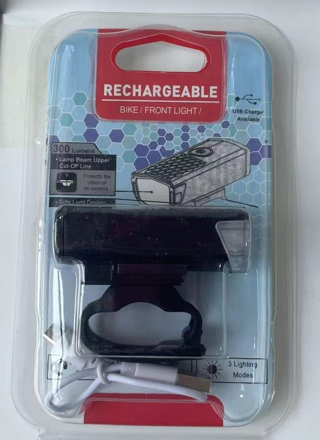 Far cu LED proiector pentru bicicleta/trotineta, reincarcabil, cablu USB inclus, negru — 5