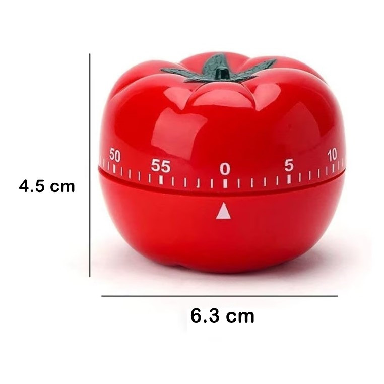 Cronometru mecanic de bucatarie, forma de rosie, 60 de minute, 6.3 x 4.5 cm, ABS, rosu — varianta 4