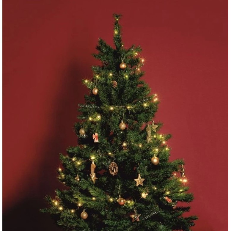 Brad artificial de Craciun, 120 cm, 240 ramuri/varfuri, plastic, interior/exterior, verde, suport inclus — varianta 7