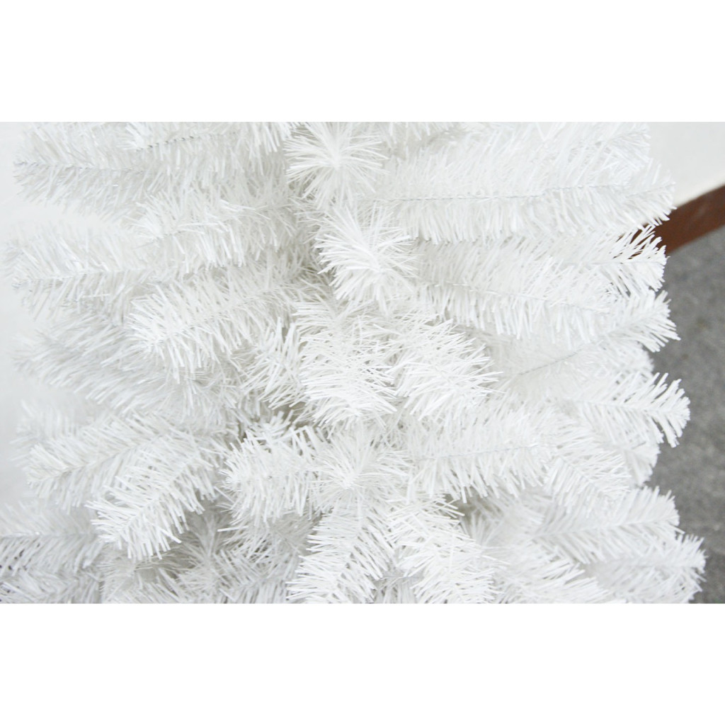 Brad artificial de Craciun, 120 cm, 240 ramuri/varfuri, plastic, interior/exterior, alb, suport inclus — varianta 5