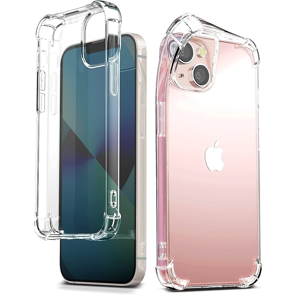 Husa Apple iPhone 15, TPU transparent, intarituri in colturi, grosime 1,5 mm — varianta 2