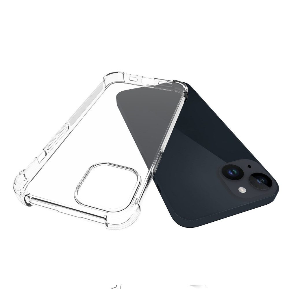 Husa Apple iPhone 15 Pro, TPU transparent, intarituri in colturi, grosime 1,5 mm — varianta 3