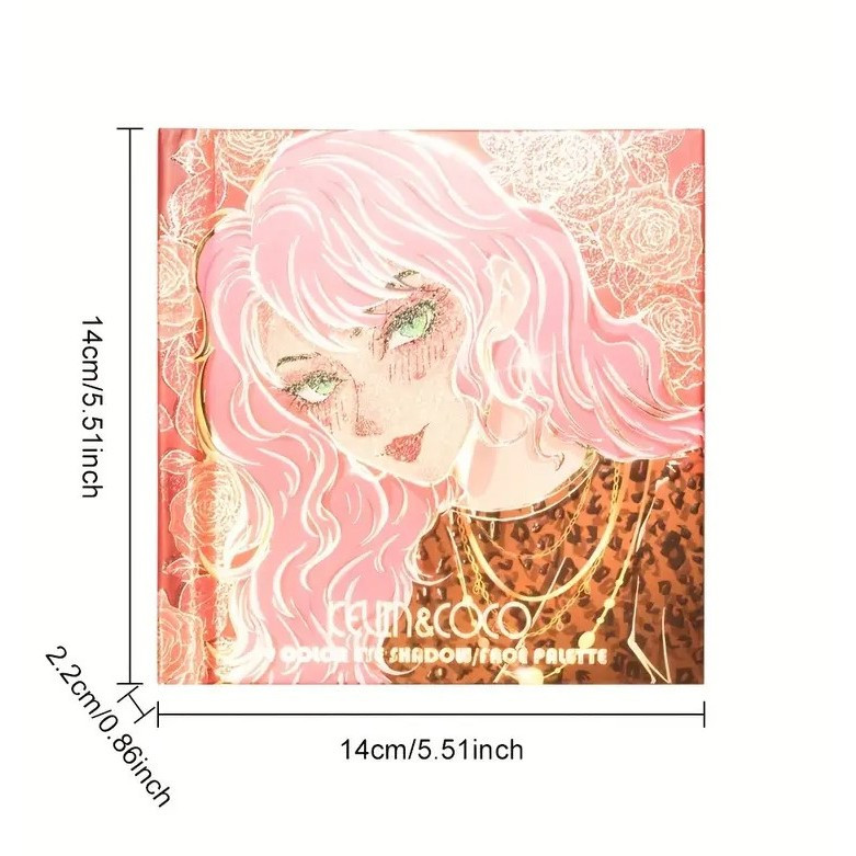 Paleta de Farduri Kevin&Coco, 59 culori, Stil Carte, 3 Straturi, Pudra Compacta, Clasic, Fara Sulfati, 14.2 x 14.2 x 2.3 cm, 80 g, multicolor — 2