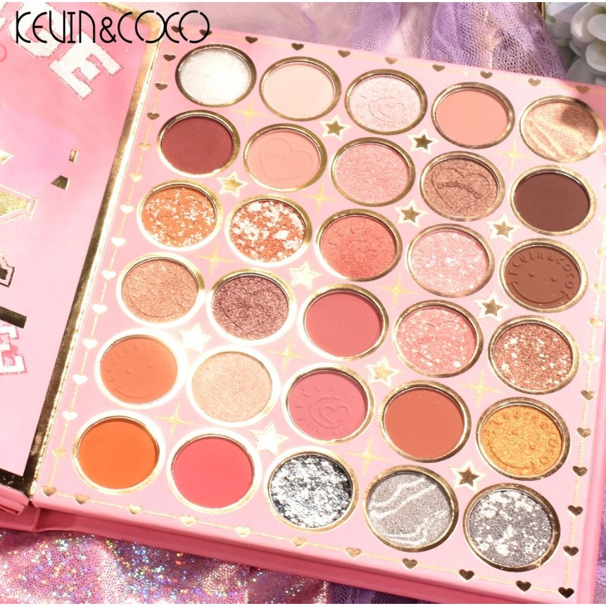 Paleta de Farduri Kevin&Coco, 72 culori, Stil Carte, 3 Straturi, Pudra Compacta, Clasic, Fara Sulfati, 14 x 14 cm, 90 g, multicolor — varianta 2
