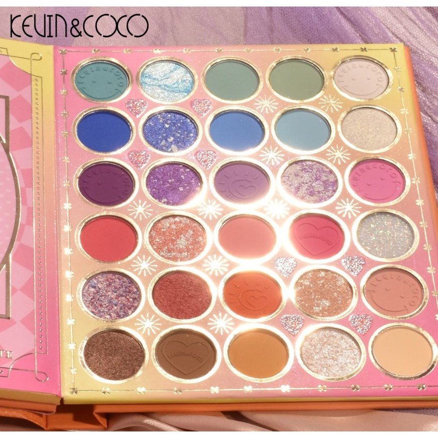 Paleta de Farduri Kevin&Coco, 72 culori, Stil Carte, 3 Straturi, Pudra Compacta, Clasic, Fara Sulfati, 14 x 14 cm, 80 g, multicolor — 3