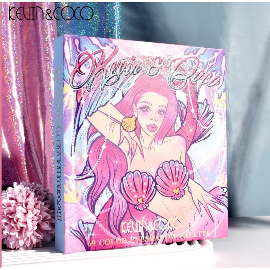 Paleta farduri Kevin&Coco, 69 nuante, blush, iluminator, conturing, deschidere tip carte, 18.6 x 16.5 cm, 97 g, multicolor — varianta 6