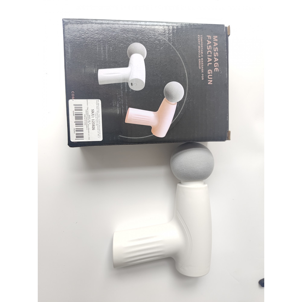 Mini aparat de masaj tip pistol, Incarcare USB Tip C, pentru relaxare musculara, autonomie 120 min, 3 viteze, alb — varianta 2