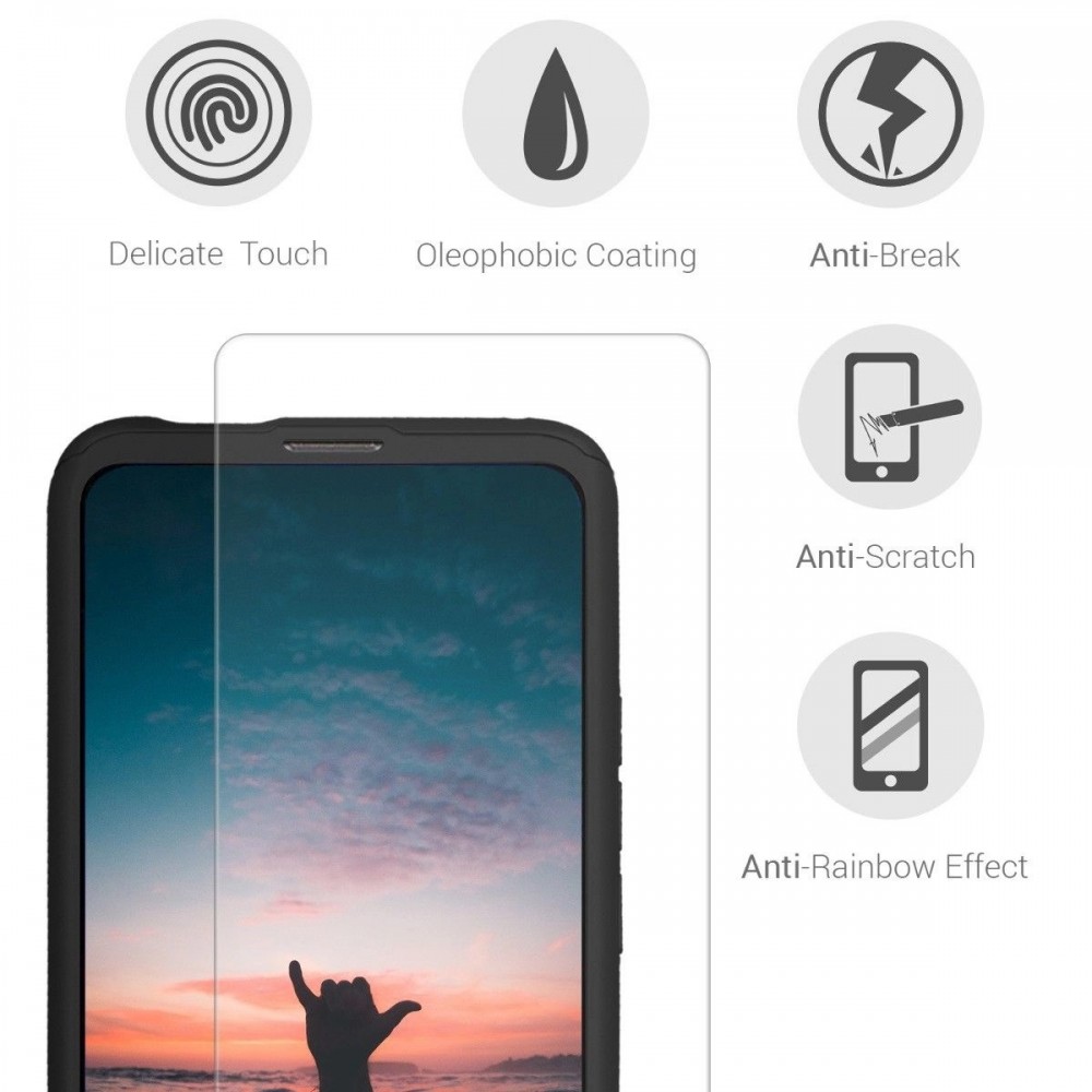 Husă Full Cover 360° pentru Huawei P40 Lite (față + spate + sticlă), neagra — varianta 3