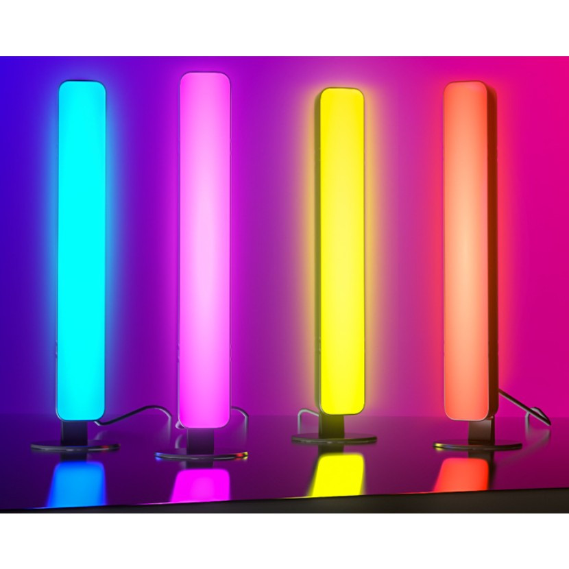 Lampa de Birou RGB, 14 LED-uri, 5V, telecomanda, cablu USB inclus, 25.5 x 4 x 3.5 cm, neagra — 2