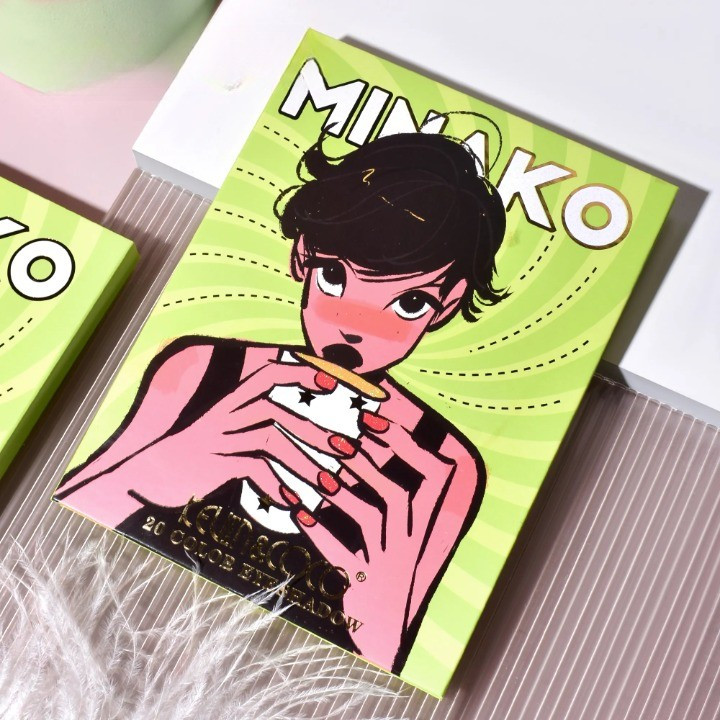 Paleta de machiaj KEVIN & COCO, 20 culori Green Girl, fard de pleoape si blush, verde — 2