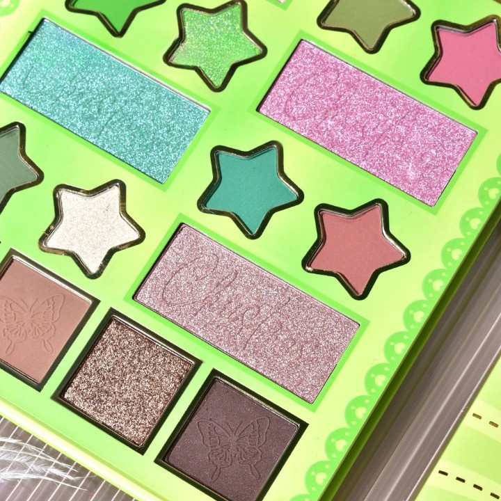 Paleta de machiaj KEVIN & COCO, 20 culori Green Girl, fard de pleoape si blush, verde — 3