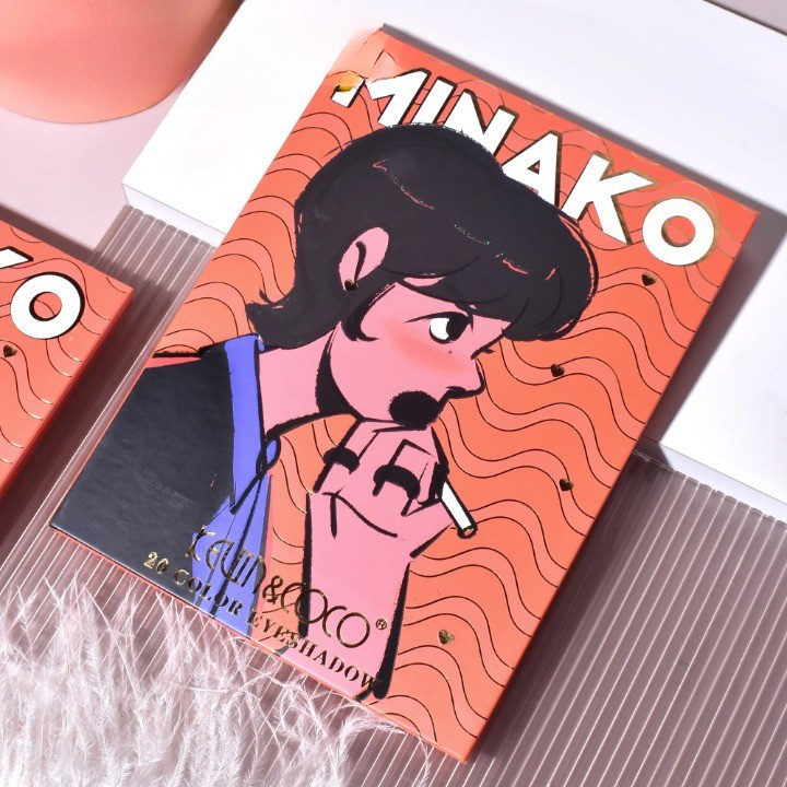 Paleta de machiaj KEVIN & COCO, 20 culori Orange Girl, fard de pleoape si blush, portocalie — varianta 2