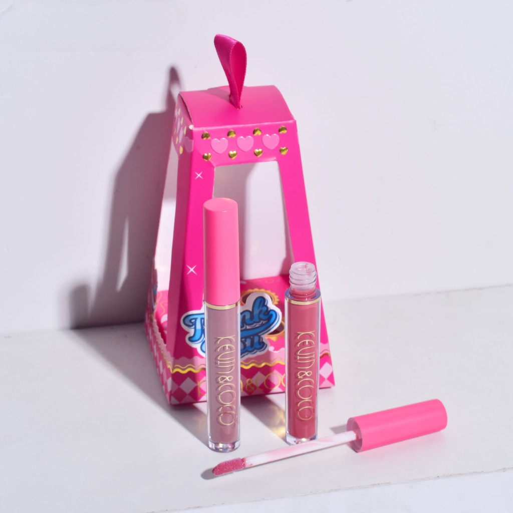 Set de buze KEVIN & COCO Cloud Bubble, 4 Lip Gloss-uri, 15.1 x 8.1 x 2 cm, Roz/Nude — 5