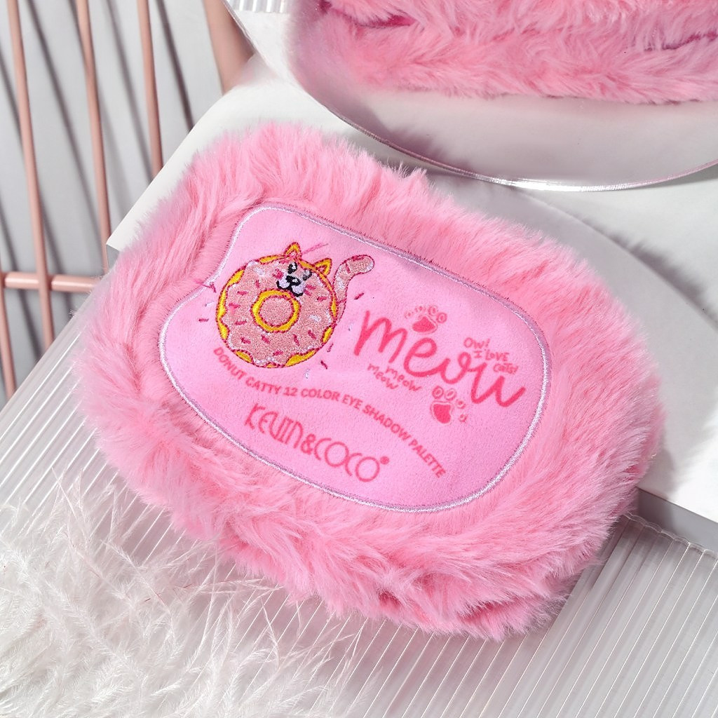 Paleta de Machiaj KEVIN & COCO, Pink Fuzzy, fard de pleoape,12 culori, 15 x 10.5 x 3 cm — varianta 3