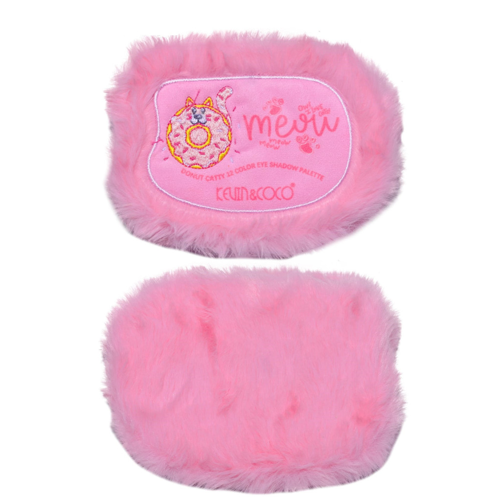 Paleta de Machiaj KEVIN & COCO, Pink Fuzzy, fard de pleoape,12 culori, 15 x 10.5 x 3 cm — varianta 4