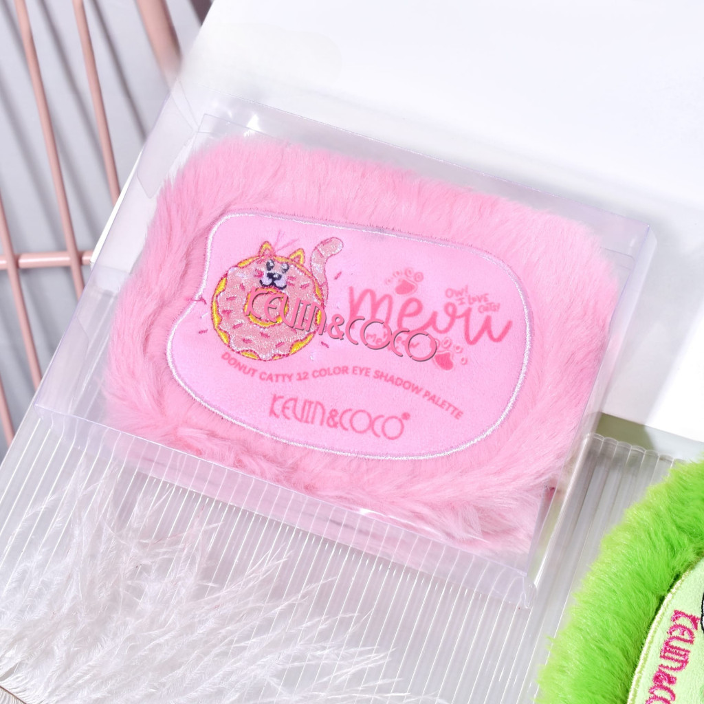 Paleta de Machiaj KEVIN & COCO, Pink Fuzzy, fard de pleoape,12 culori, 15 x 10.5 x 3 cm — varianta 6
