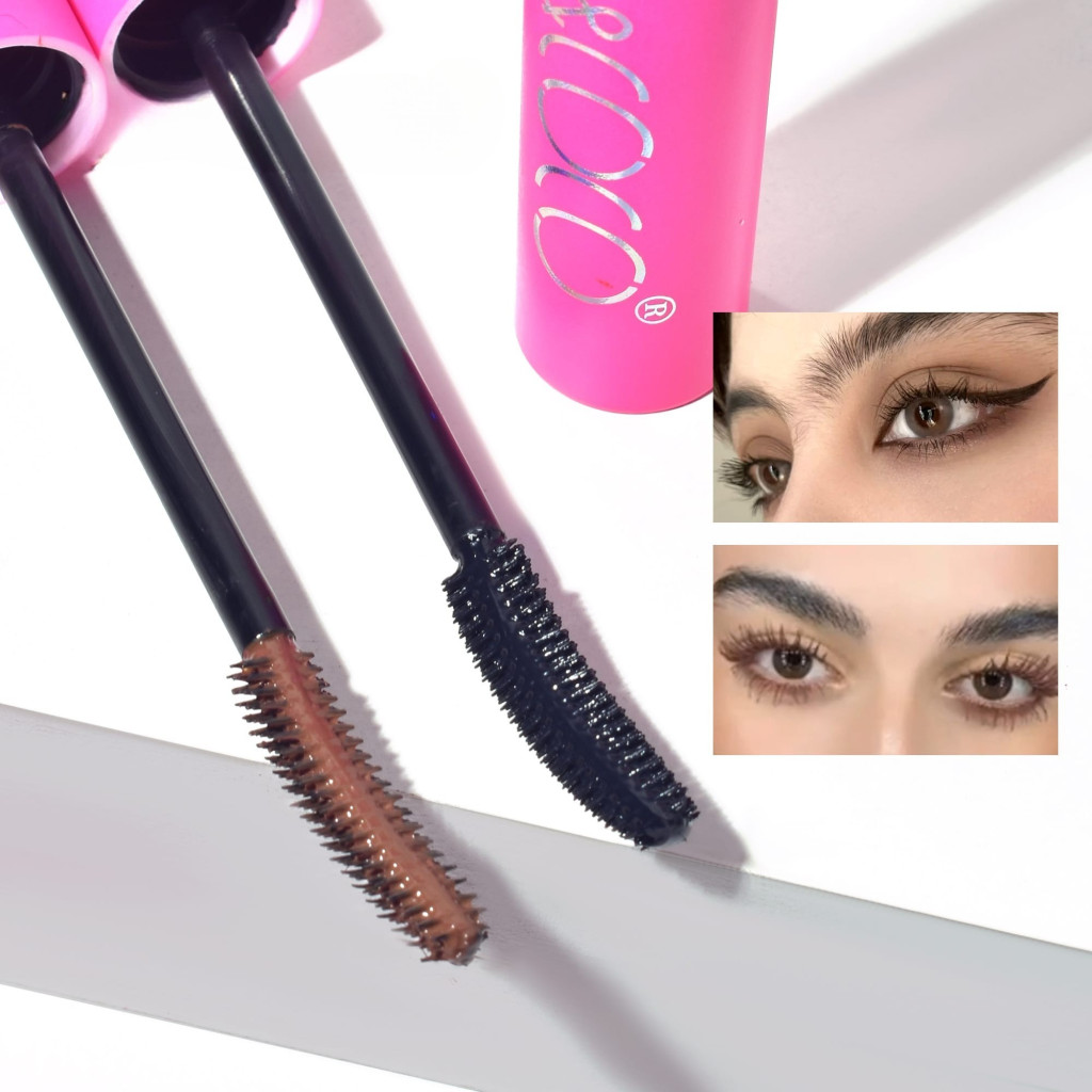 Set 2 Mascara KEVIN & COCO, Stay Wild, 2 culori, 15.1 x 8.5 x 2.2 cm, negru/maro — 3