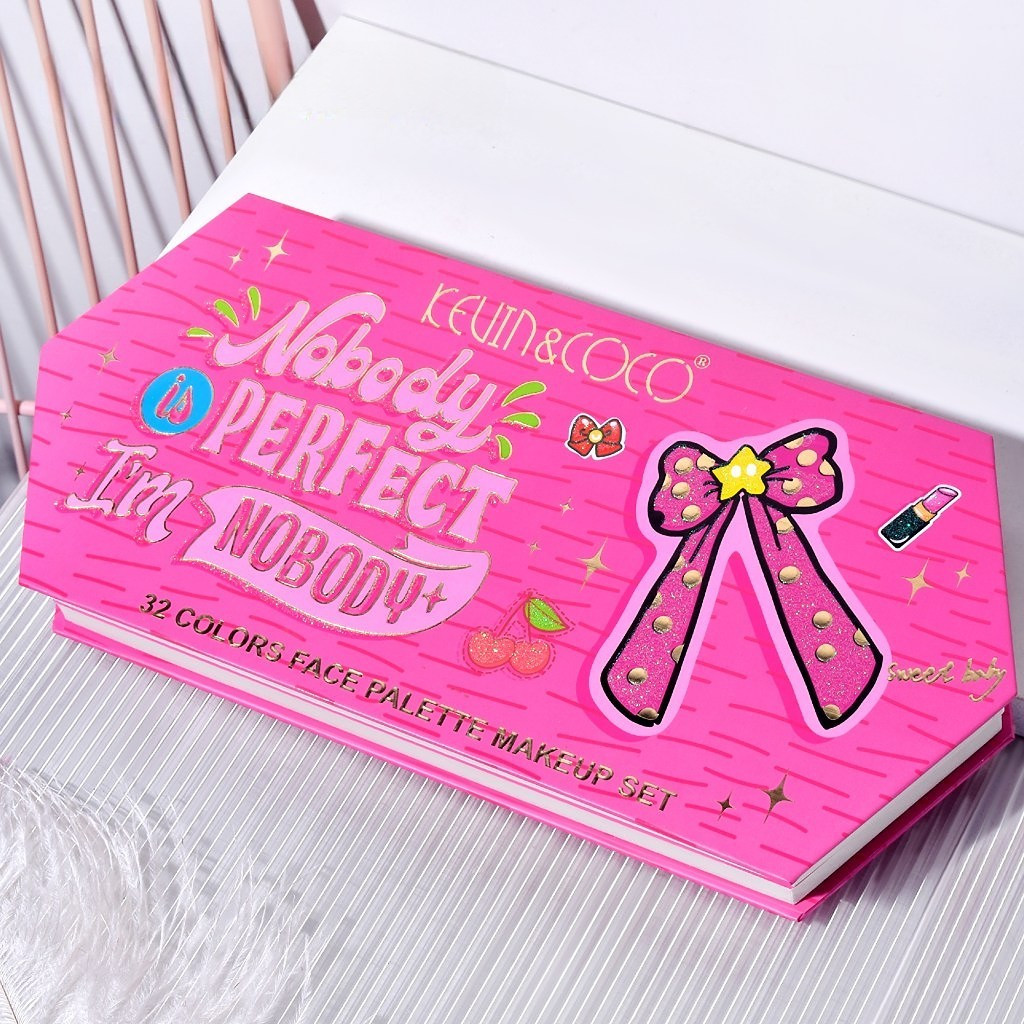 Trusa de machiaj KEVIN & COCO, Nobody is Perfect, I am Nobody, 32 culori, 29 x 23.5 x 3 cm — 10