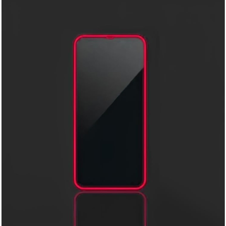 Folie sticla Apple iPhone 15, Luminous HD, margine fluorescenta, roz — varianta 2