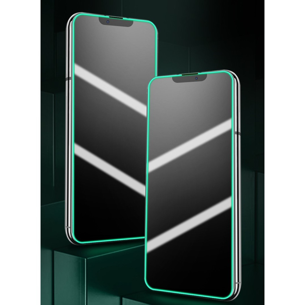 Folie sticla Apple iPhone 15 Pro Max, Luminous HD, transparenta, margini verzi — varianta 6