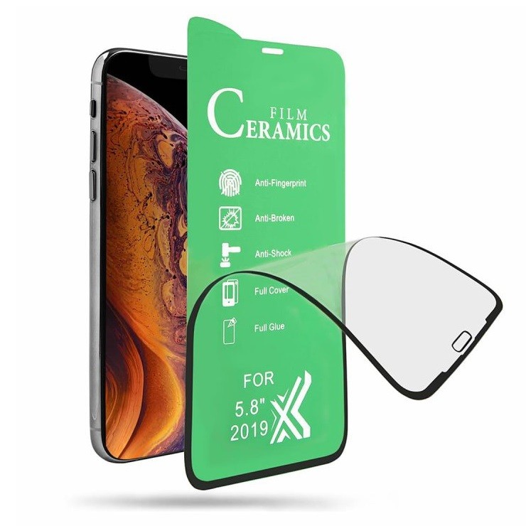 Folie protectie Apple iPhone 15, Ceramic Film, margini negre — varianta 2